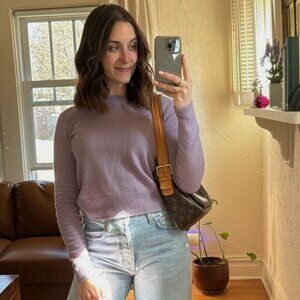 REFORMATION Dana Cashmere Blend Sweater in Vintage Purple Size Small